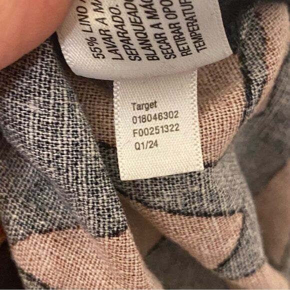 A New Day High-Rise Wide Leg Linen Pull On linen blend Pants palazzo brown L - Picture 12 of 12